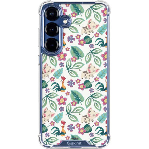 Disney Princess Moana Pua and Heihei Pattern Galaxy S25 Clear Case